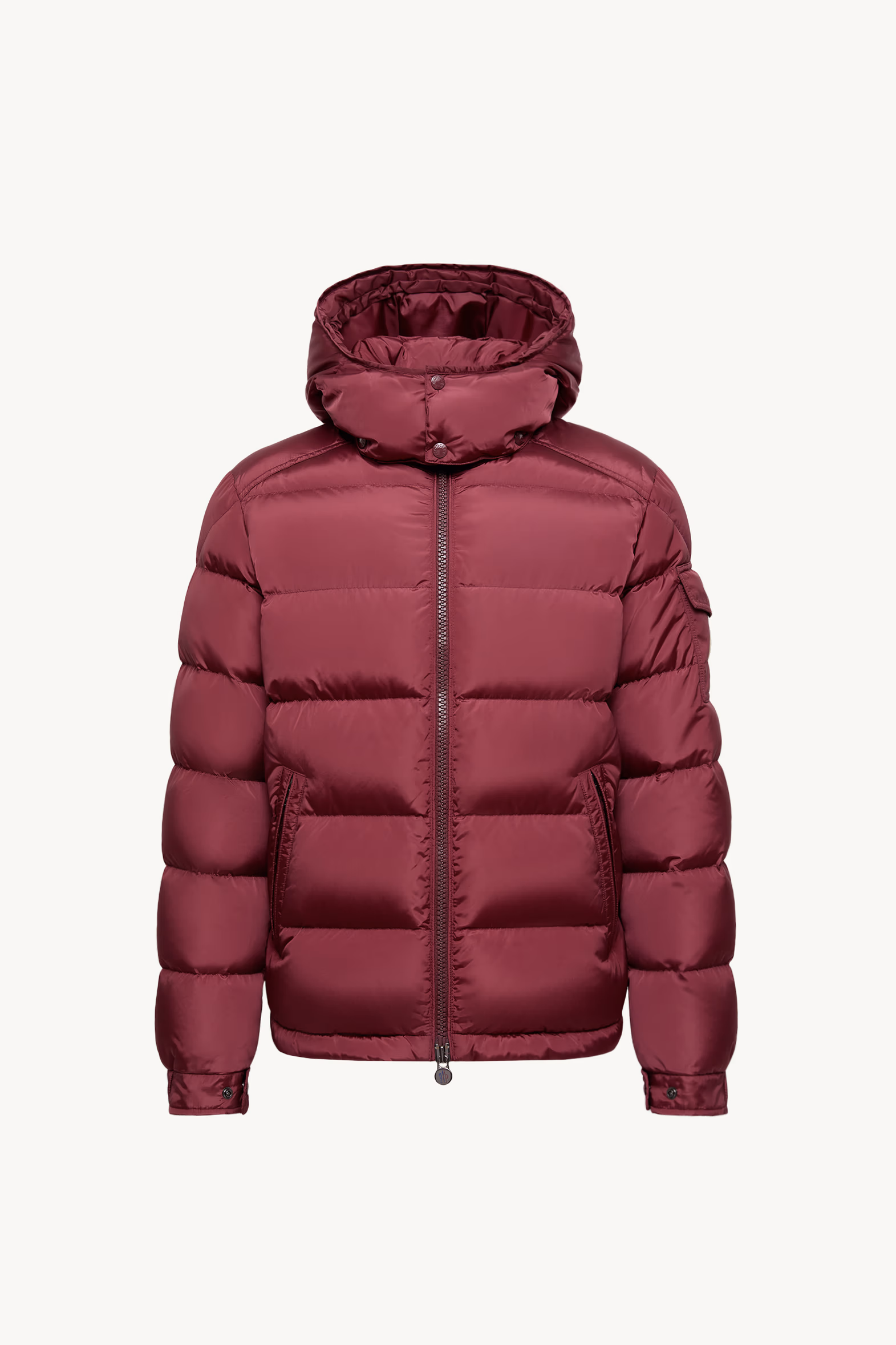 Moncler Maya Hooded Short Down Jacket Men Burgundy Moncler 2